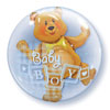 Baby Boy Blocks & Bear Double Bubble