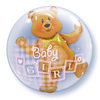 Baby Girl Blocks & Bear Double Bubble